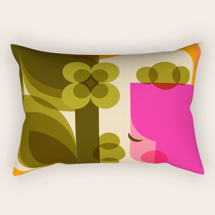 Girl in the Garden  Rectangular Pillow Gallery Image 2