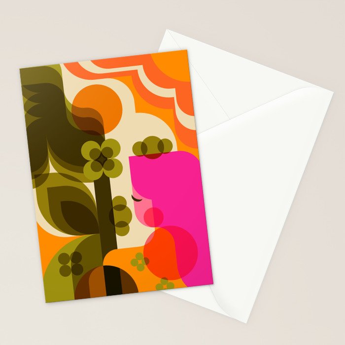 Girl in the Garden  Stationery Card Gallery Image 2