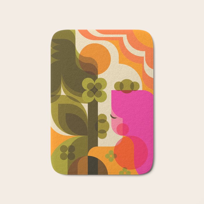 Girl in the Garden  Bath Mat Gallery Image 1