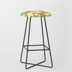 Watercolor Golden Bloom Stool Gallery Image 1