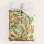 Watercolor Golden Bloom Duvet Cover Gallery Image 6