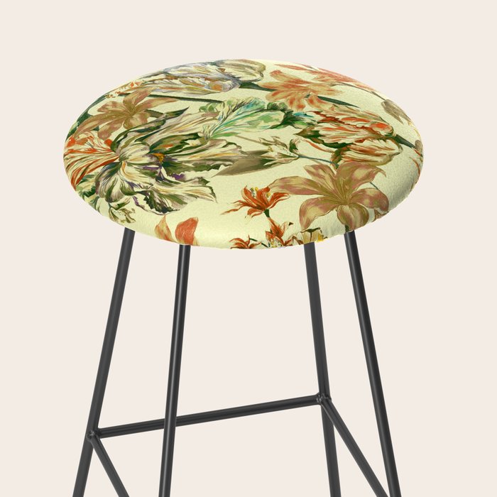 Watercolor Golden Bloom Stool Gallery Image 2
