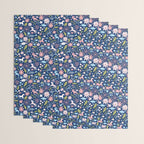 Dinosaur + Unicorn on Royal Blue Wrapping Paper Gallery Image 3
