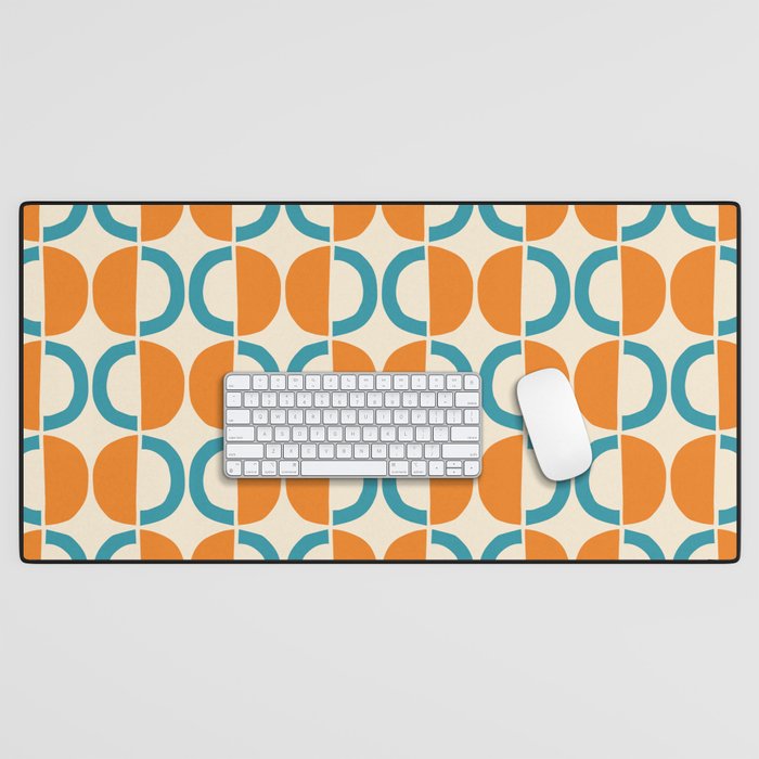 Mid Century Half Circle Pattern 137 Desk Mat Gallery Image 1