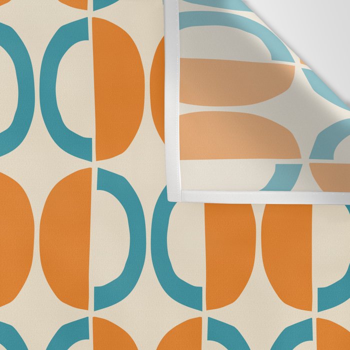Mid Century Half Circle Pattern 137 Wall Tapestry Gallery Image 3