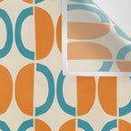 Mid Century Half Circle Pattern 137 Wall Tapestry Gallery Image 3