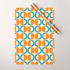 Mid Century Half Circle Pattern 137 Wrapping Paper Gallery Image 1