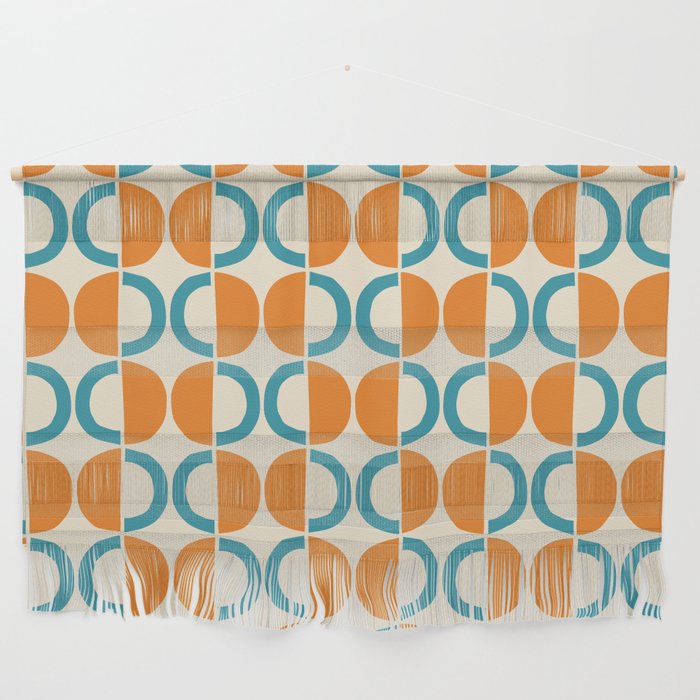 Mid Century Half Circle Pattern 137 Wall Hanging Gallery Image 1
