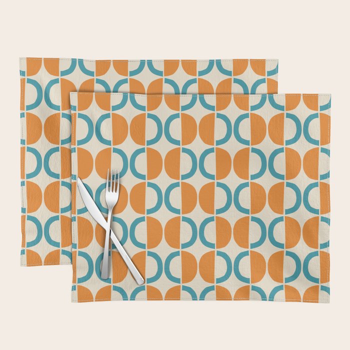 Mid Century Half Circle Pattern 137 Placemat Gallery Image 1