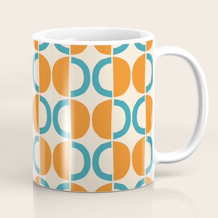 Mid Century Half Circle Pattern 137 Coffee Mug Gallery Image 1