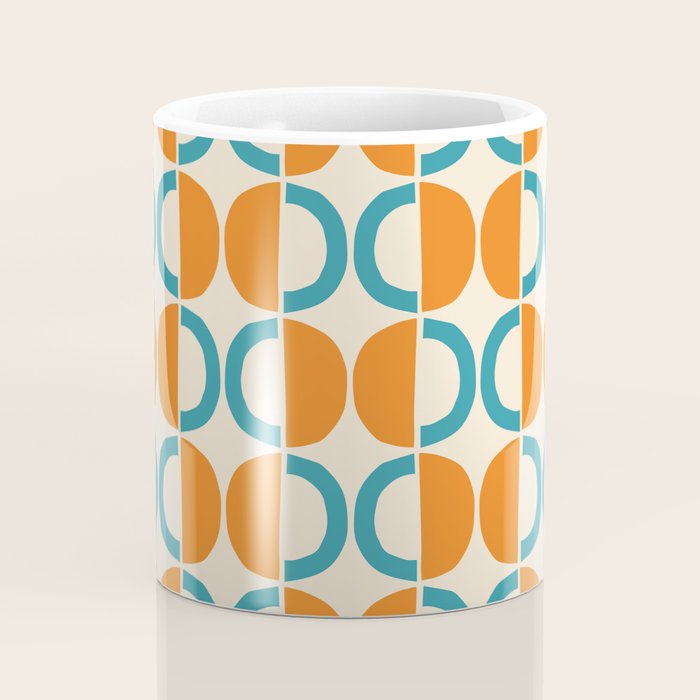 Mid Century Half Circle Pattern 137 Coffee Mug Gallery Image 4