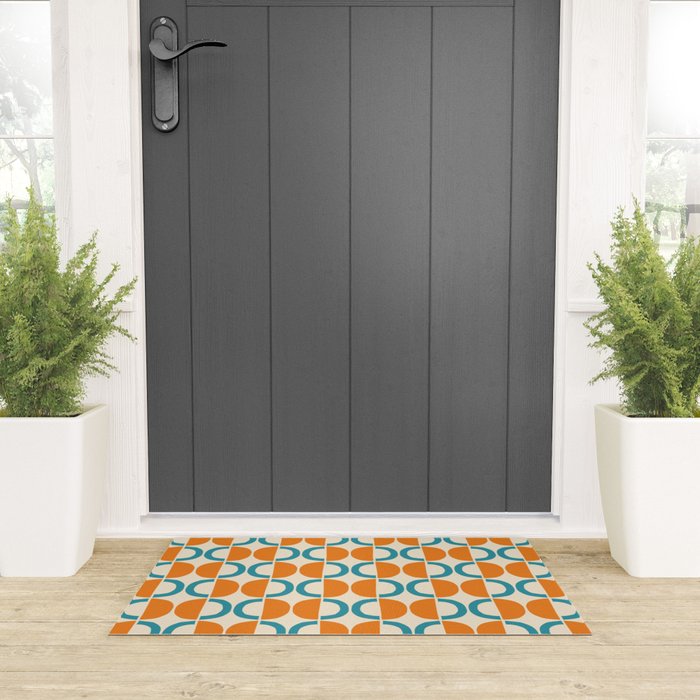 Mid Century Half Circle Pattern 137 Welcome Mat Gallery Image 3