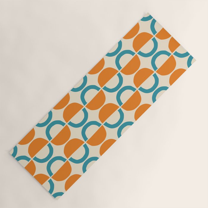 Mid Century Half Circle Pattern 137 Yoga Mat Gallery Image 1