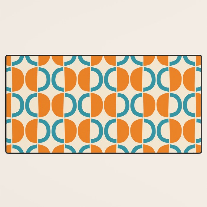 Mid Century Half Circle Pattern 137 Desk Mat Gallery Image 3