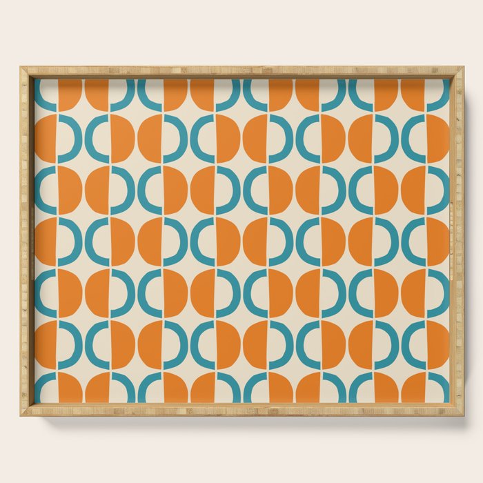 Mid Century Half Circle Pattern 137 Serving Tray Gallery Image 1