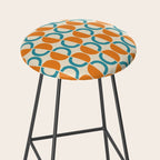 Mid Century Half Circle Pattern 137 Stool Gallery Image 2