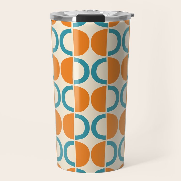 Mid Century Half Circle Pattern 137 Travel Mug Gallery Image 1