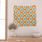 Mid Century Half Circle Pattern 137 Wall Tapestry Gallery Image 2