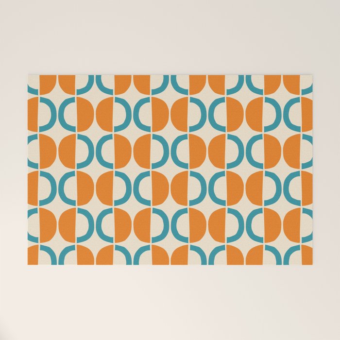 Mid Century Half Circle Pattern 137 Welcome Mat Gallery Image 1