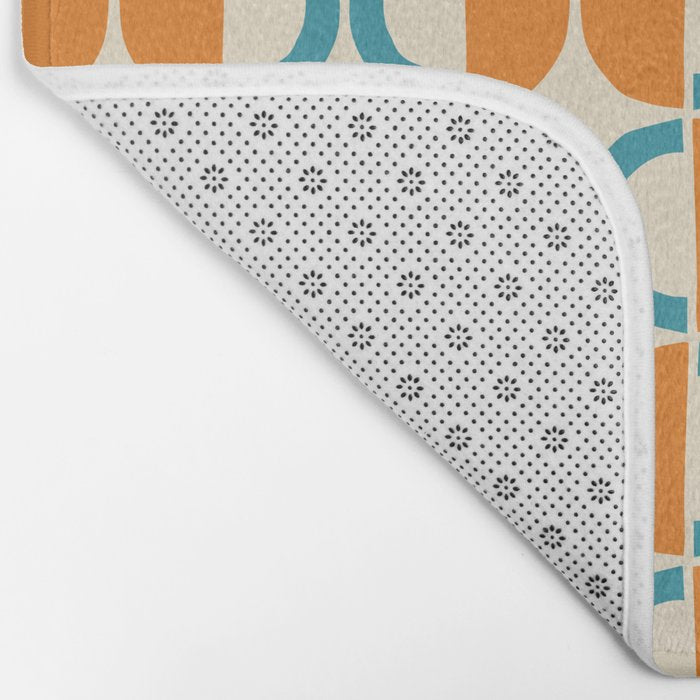 Mid Century Half Circle Pattern 137 Bath Mat Gallery Image 2