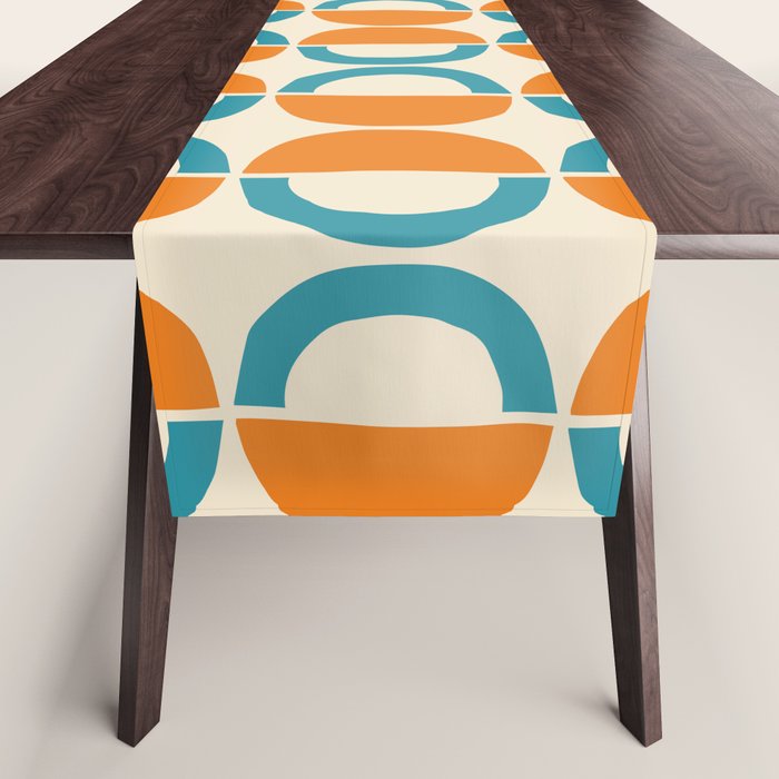 Mid Century Half Circle Pattern 137 Table Runner Gallery Image 1