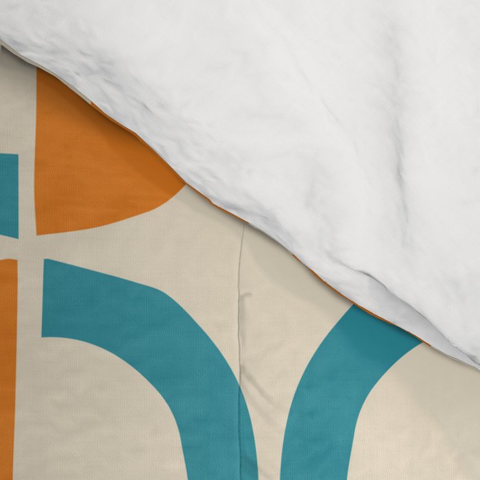 Mid Century Half Circle Pattern 137 Comforter Gallery Image 4
