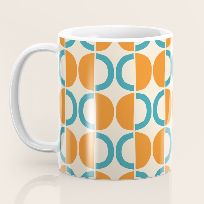 Mid Century Half Circle Pattern 137 Coffee Mug Gallery Image 3