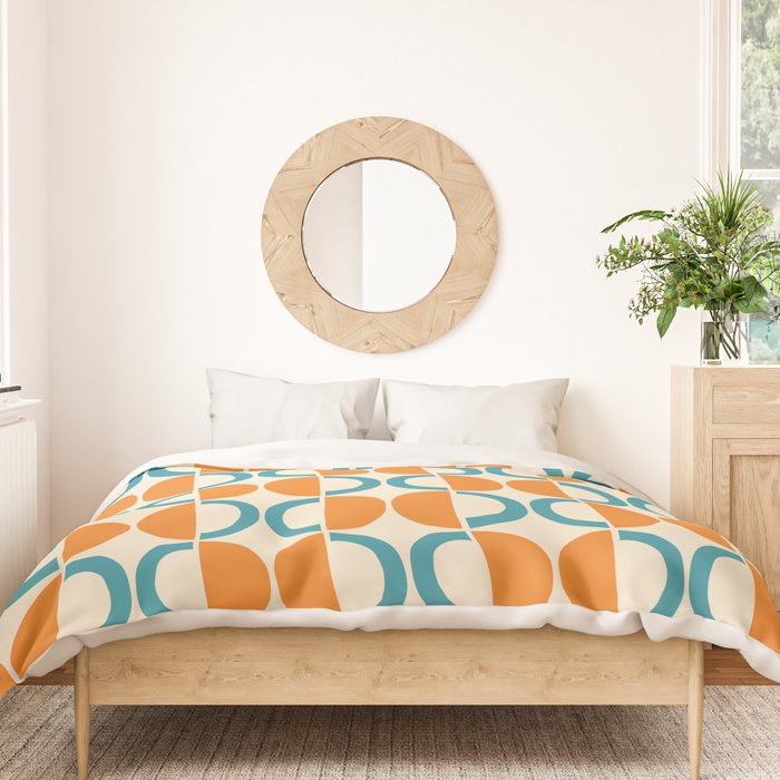 Mid Century Half Circle Pattern 137 Duvet Cover Gallery Image 3