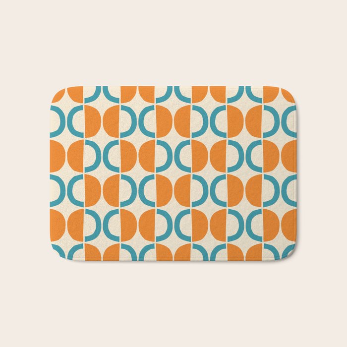 Mid Century Half Circle Pattern 137 Bath Mat Gallery Image 1