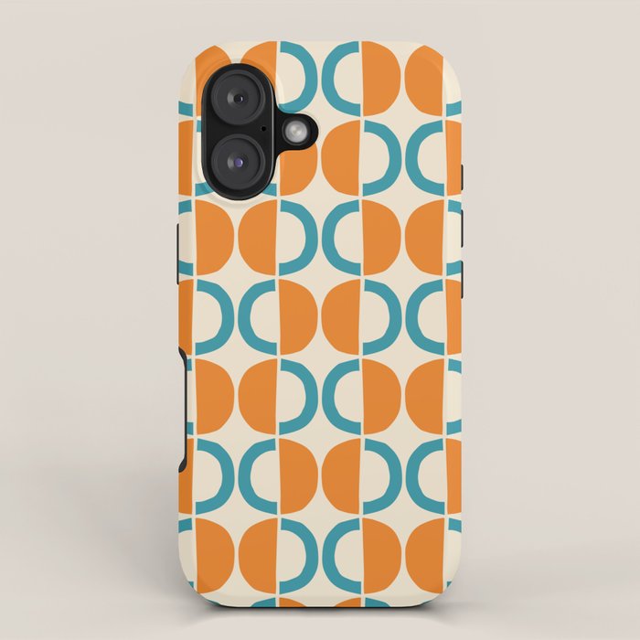 Mid Century Half Circle Pattern 137 iPhone Case Gallery Image 1