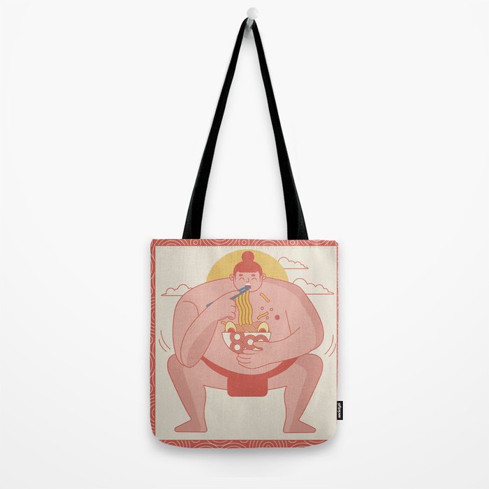 Sumo eating Ramen Tote Bag Gallery Image 2