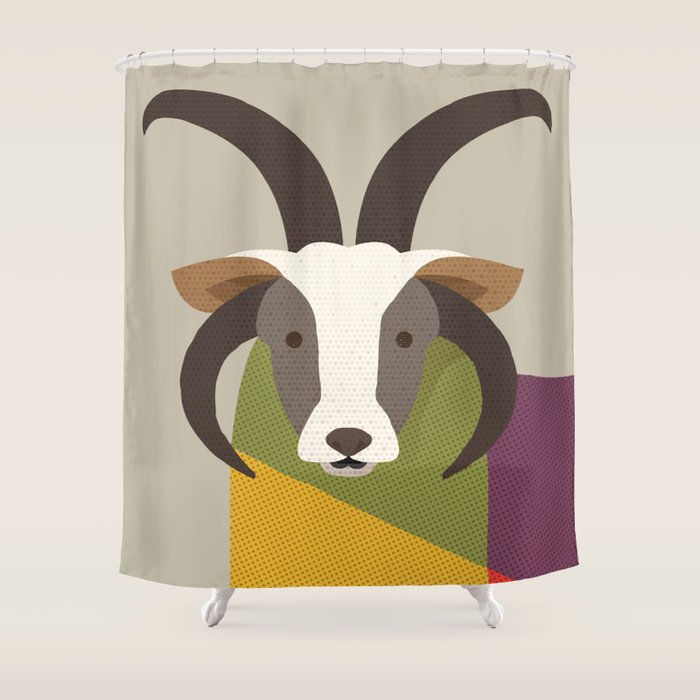Jacob Sheep Shower Curtain Gallery Image 1