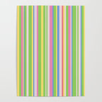 Summer Stripes Lime Green Multicolor Pattern Poster Gallery Image 4