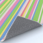 Summer Stripes Lime Green Multicolor Pattern Rug Gallery Image 4