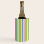 Summer Stripes Lime Green Multicolor Pattern Wine Chiller Gallery Image 2