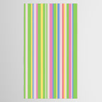 Summer Stripes Lime Green Multicolor Pattern Tablecloth Gallery Image 2
