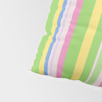 Summer Stripes Lime Green Multicolor Pattern Pillow Sham Gallery Image 4