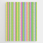 Summer Stripes Lime Green Multicolor Pattern Jigsaw Puzzle Gallery Image 1