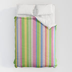 Summer Stripes Lime Green Multicolor Pattern Comforter Gallery Image 6