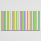 Summer Stripes Lime Green Multicolor Pattern Desk Mat Gallery Image 3