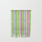 Summer Stripes Lime Green Multicolor Pattern Wall Hanging Gallery Image 1