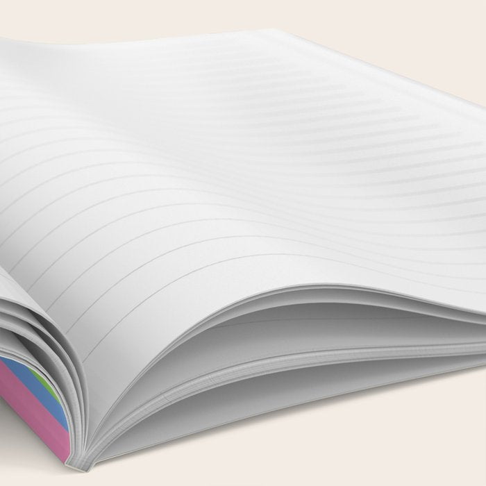 Summer Stripes Lime Green Multicolor Pattern Notebook Gallery Image 2