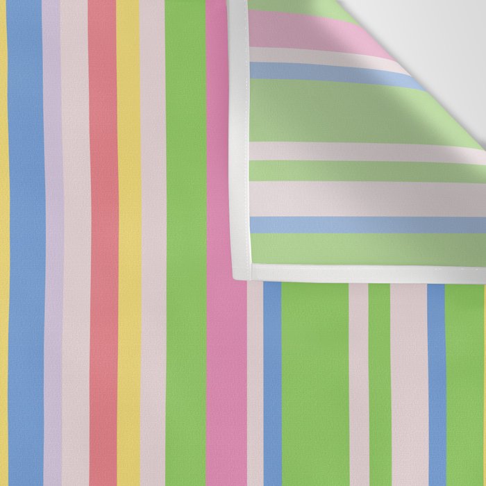 Summer Stripes Lime Green Multicolor Pattern Wall Tapestry Gallery Image 3