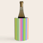 Summer Stripes Lime Green Multicolor Pattern Wine Chiller Gallery Image 1