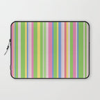 Summer Stripes Lime Green Multicolor Pattern Laptop Sleeve Gallery Image 1