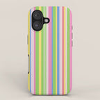 Summer Stripes Lime Green Multicolor Pattern iPhone Case Gallery Image 1