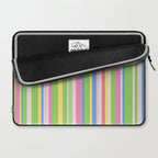 Summer Stripes Lime Green Multicolor Pattern Laptop Sleeve Gallery Image 2