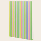 Summer Stripes Lime Green Multicolor Pattern Wallpaper Gallery Image 2