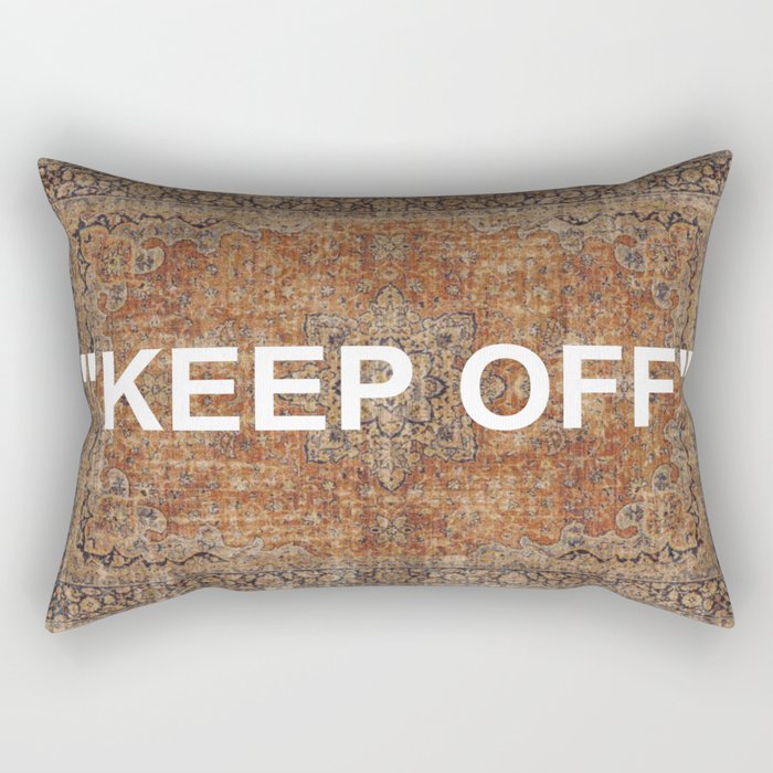 vintage musrad rug - keep off Rectangular Pillow Gallery Image 2