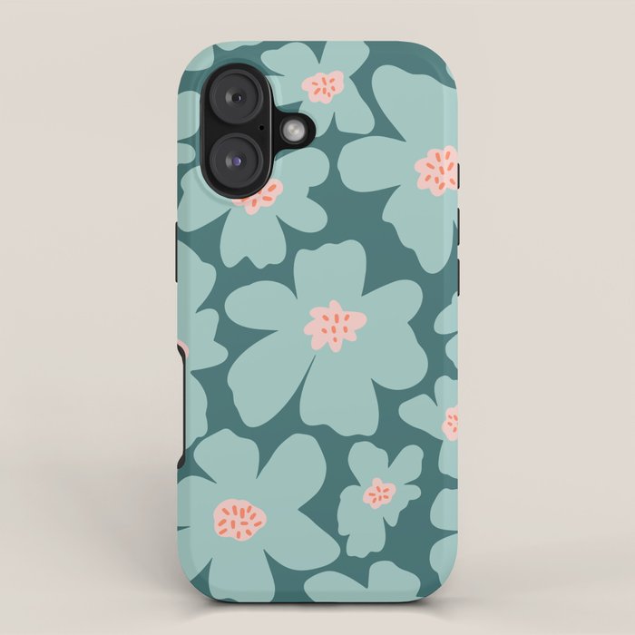 Retro Daisy - Green mood iPhone Case Gallery Image 1